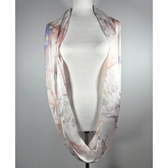 Chicos Infinity Scarf Abstract Design Pink & Blue One Size NWT - Picture 3 of 12